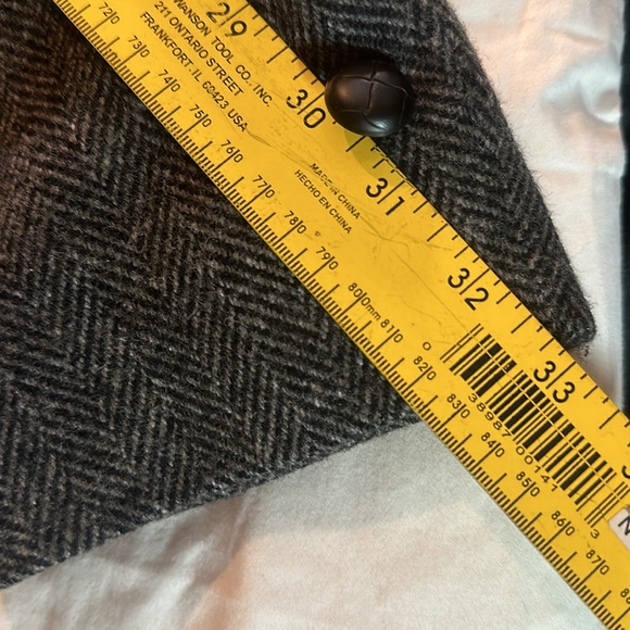 Vintage Casualcraft Men’s Gray Wool Blend Herringbone Peacoat USA Made Size 44L - Picture 9 of 9